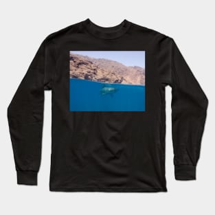 A Great White Shark Cruises the Surface at Guadalupe Island, Mexico Long Sleeve T-Shirt